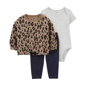 Cárdigan Pantalón Y Body Para Niña - Carters Varias Tallas