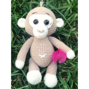 Peluche de Mono Tejido a Mano 20 Cm - Mascotas De Lana