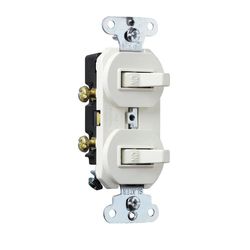 Interruptor de Empotrar Doble 15 A Blanco 120 -277 V - Legrand