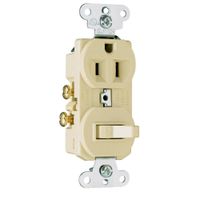Interruptor + Tomacorriente de Empotrar 15 A Marfil 120 - 125 V - Legrand