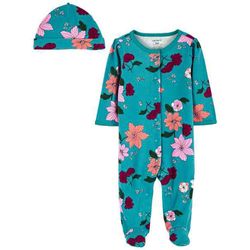 Pijama y Gorro Floreado para Niña - Carters Varias Tallas