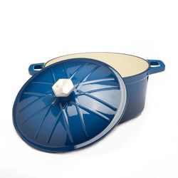 Olla Con Tapa Hierro Fundido 28 Cm Azul - Picca