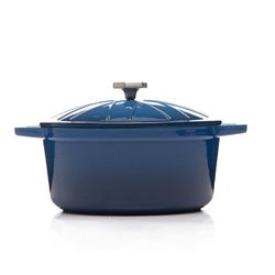 Olla Con Tapa Hierro Fundido 20 Cm Azul - Picca