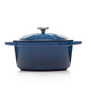 Olla Con Tapa Hierro Fundido 20 Cm Azul - Picca