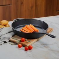 Sartén Tipo Skillet Hierro Fundido 30 Cm Negro - Picca