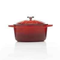 Olla Con Tapa Hierro Fundido 20 Cm Roja - Picca