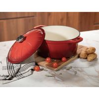 Olla Con Tapa Hierro Fundido 20 Cm Roja - Picca