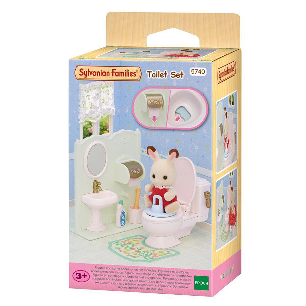 Set de Muebles Sylvanian Families Inodoro y Lavamanos de 8 Piezas Sylvanian Families Set d…