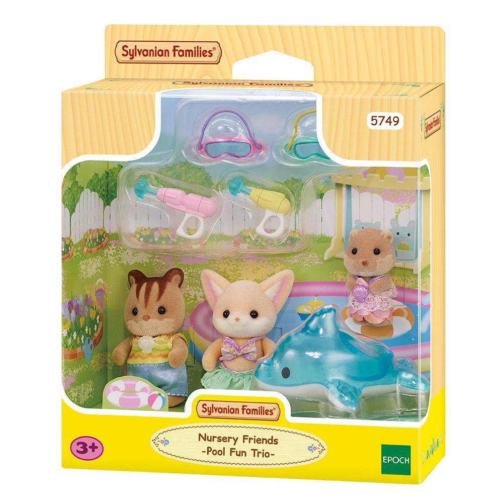Set de Figuras Sylvanian Families Amigos de Guardería Diversión en la Piscina Sylvanian Fa…