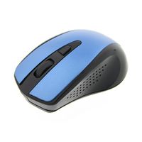 Mouse Óptico Inalámbrico de 4 Botones Azul y Negro - Xtech