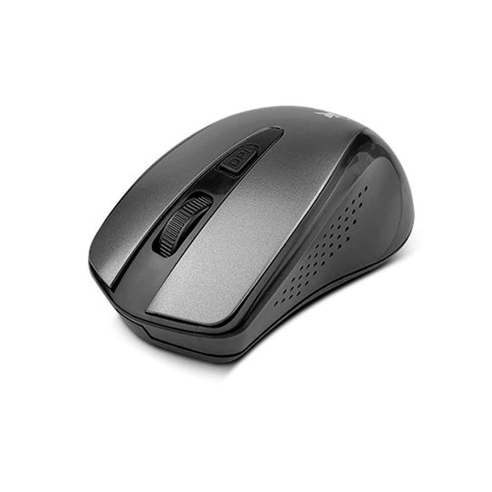 Mouse Inalámbrico 2.4 GHz Color Gris con Negro Mouse Inalámbrico de 2.4 Ghz Gris y Negro