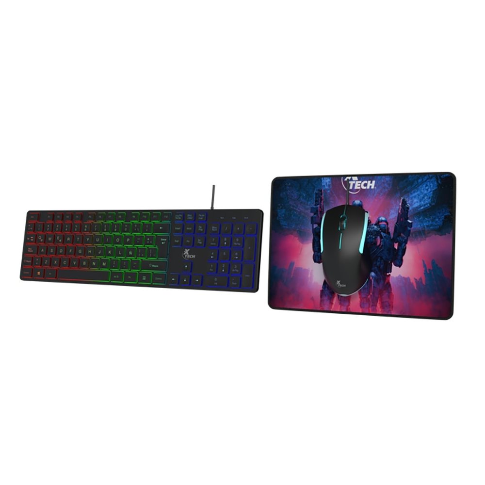 Combo para Gaming Teclado Multimedia con Mouse Pad Combo para Gaming Teclado Multimedia y…