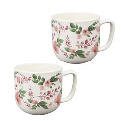 Set 2 Pocillos Hojas y Flores 16.9 Oz - Toscana