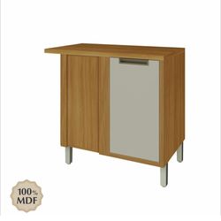 Gabinete de Esquina Impera Café y Blanco 93X52X86 Cm - Livim Natural Home