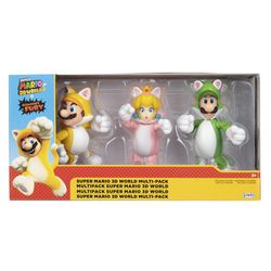 Set de Figuras de Mario World 3D de 4 Plg