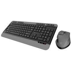 Combo Teclado y Mouse Dúo Inalámbrico Negro y Gris - Klipxtreme