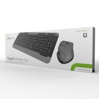 Combo Teclado y Mouse Dúo Inalámbrico Negro y Gris - Klipxtreme