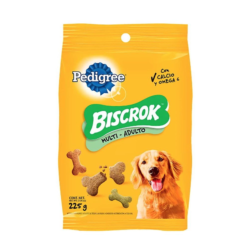 Snack para Perro Adulto Multi Razas Biscrok con Calcio y Omega 6 Bolsa de 225 g