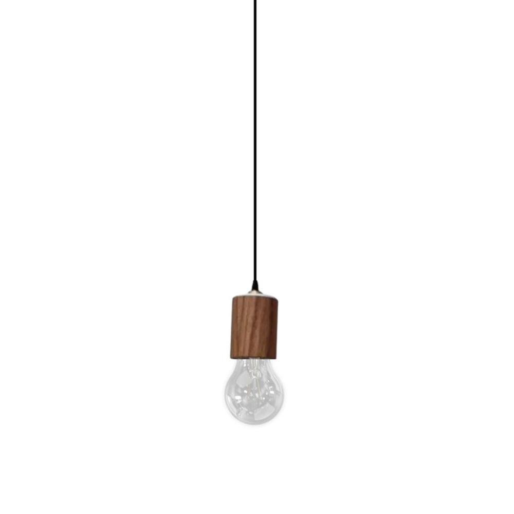 Socket Colgante de Madera Cable Negro Socket De Madera Negro Con Cable Negro - Arte Factos