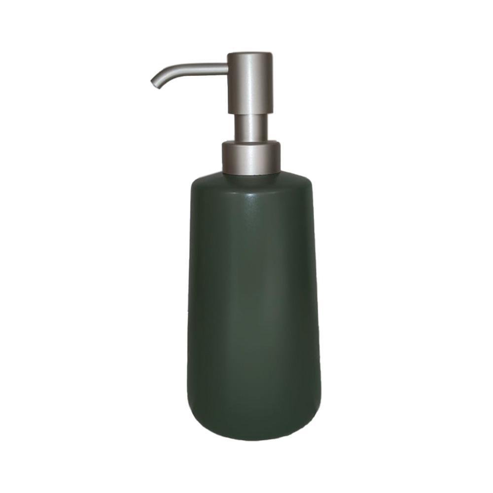 Dispensador de Jabón de Cerámica Eco Vanity Color Verde Oscuro