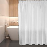 Cortina de Tela para Baño con Ganchos Blanca 180X180 Cm - Viva