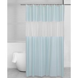 Cortina de Baño 3D Celeste Transparente 180X180 Cm - Viva