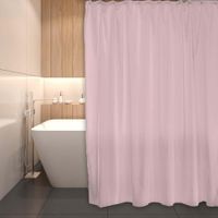 Cortina de Tela para Baño con Ganchos Rosada 180X180 Cm - Viva