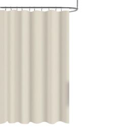 Cortina de Tela para Baño con Ganchos Crema 180X180 Cm - Viva