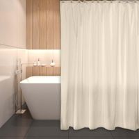 Cortina de Tela para Baño con Ganchos Beige 180X180 Cm - Viva