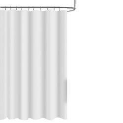 Cortina de Tela para Baño con Ganchos Blanca de 180X180 Cm - Viva