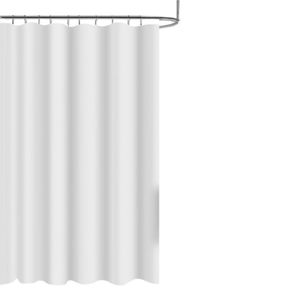 Cortina de Tela para Baño con Ganchos Blanca de 180X180 Cm - Viva