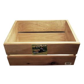Maceta Rectangular de Madera Natural 16x30.5 Cm - La Cuya