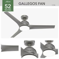 Ventilador Gallegos Plateado 52 Plg - Hunter Company