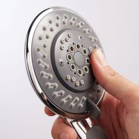 Cabeza De Ducha Redonda Cromado Con Gris 4 Funciones - Sensea