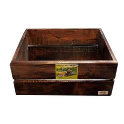 Maceta Rectangular Madera Oscura 16x30.5 Cm - La Cuya