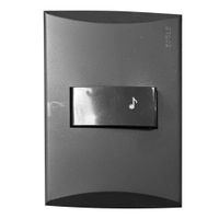 Timbre Sencillo Plata Negro - Eagle