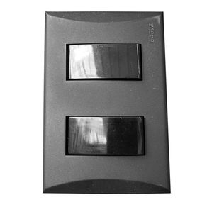 Interruptor Plata Negro 3 Vías Doble - Eagle