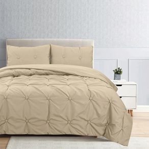 Set de Edredón Elástico Taupe - Viva Varios Tamaños