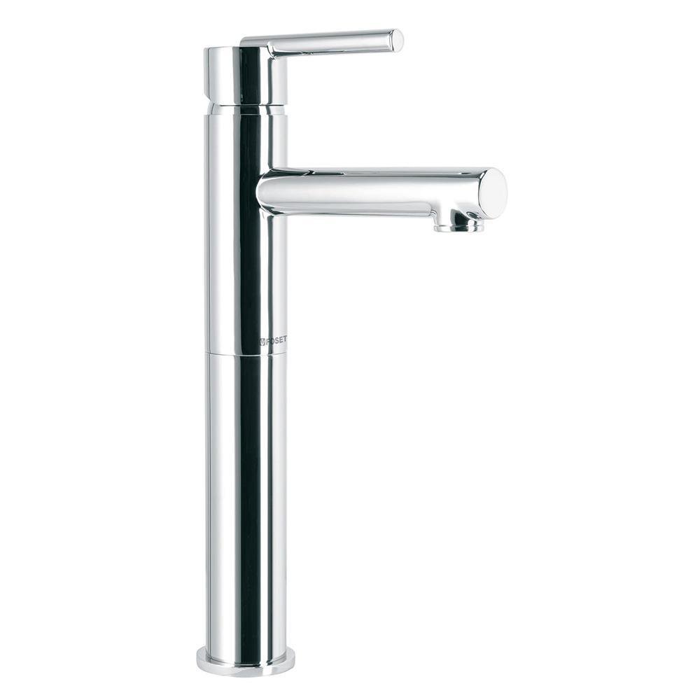Grifo Monomando para Lavamanos Cuello Alto Cilíndrico 33 cm Cromo