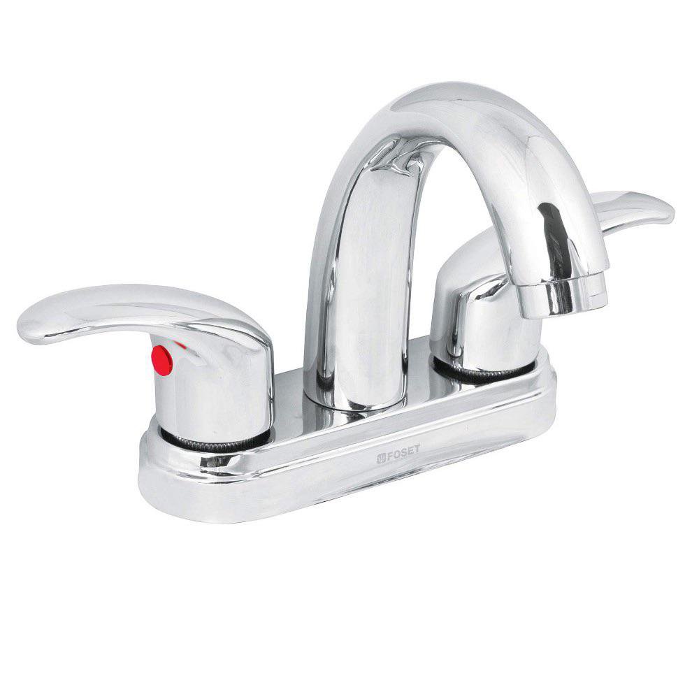 Grifo Mezclador para Lavamanos Cuello Corto Curvo 4 plg Cromo