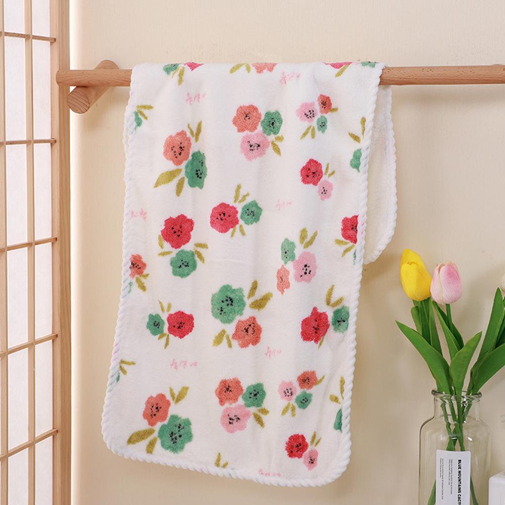 Toalla de Mano de Microfibra 75 x 35 cm Multicolor Diseño Rosas
