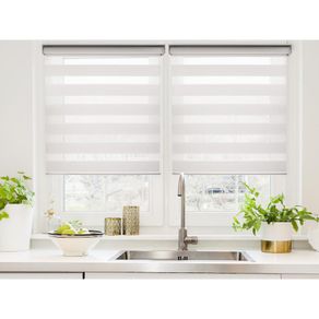 Persiana Enrollable Día y Noche Blanca de 30X122 Cm  - S&co