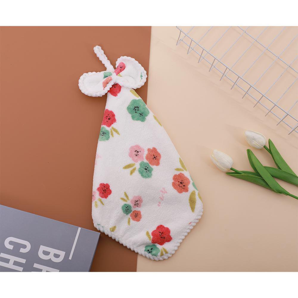 Toalla de Mano de Microfibra 30 x 30 cm Multicolor Diseño Rosas