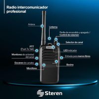 Radio Intercomunicador Profesional con Alcance de 7 Km - Steren