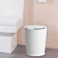 Basurero Elegance Blanco Cromado 5 L - Viva