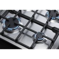 Estufa de Gas 4 Quemadores y Horno Negra de 20 Plg - Indurama