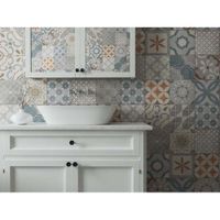 Piso Cerámico Cementine Antique Multicolor 40X40 Cm - Interceramic