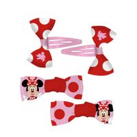 Set de 4 Accesorios para Cabello Minnie Mouse