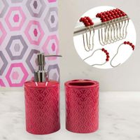 Set De Baño Accesorios Más Cortina - Viva Varios Colores