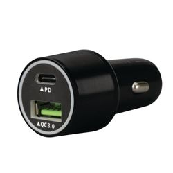 Cargador Usb de Carro Negro de 30 W - Ace Label